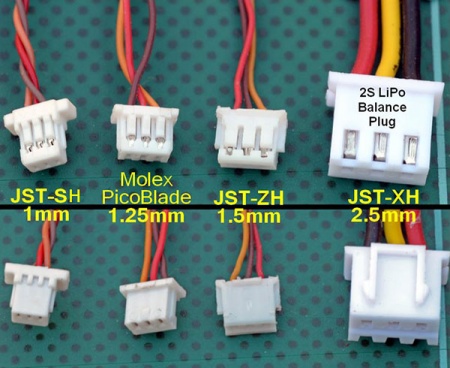 4 типа коненкторов JST